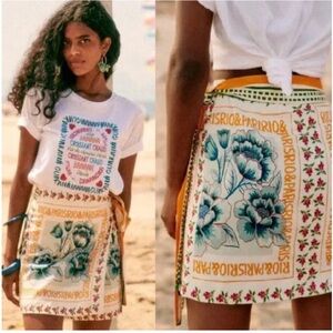 Sezane x FARM Rio Lola Skirt in Paris Ama Rio Print